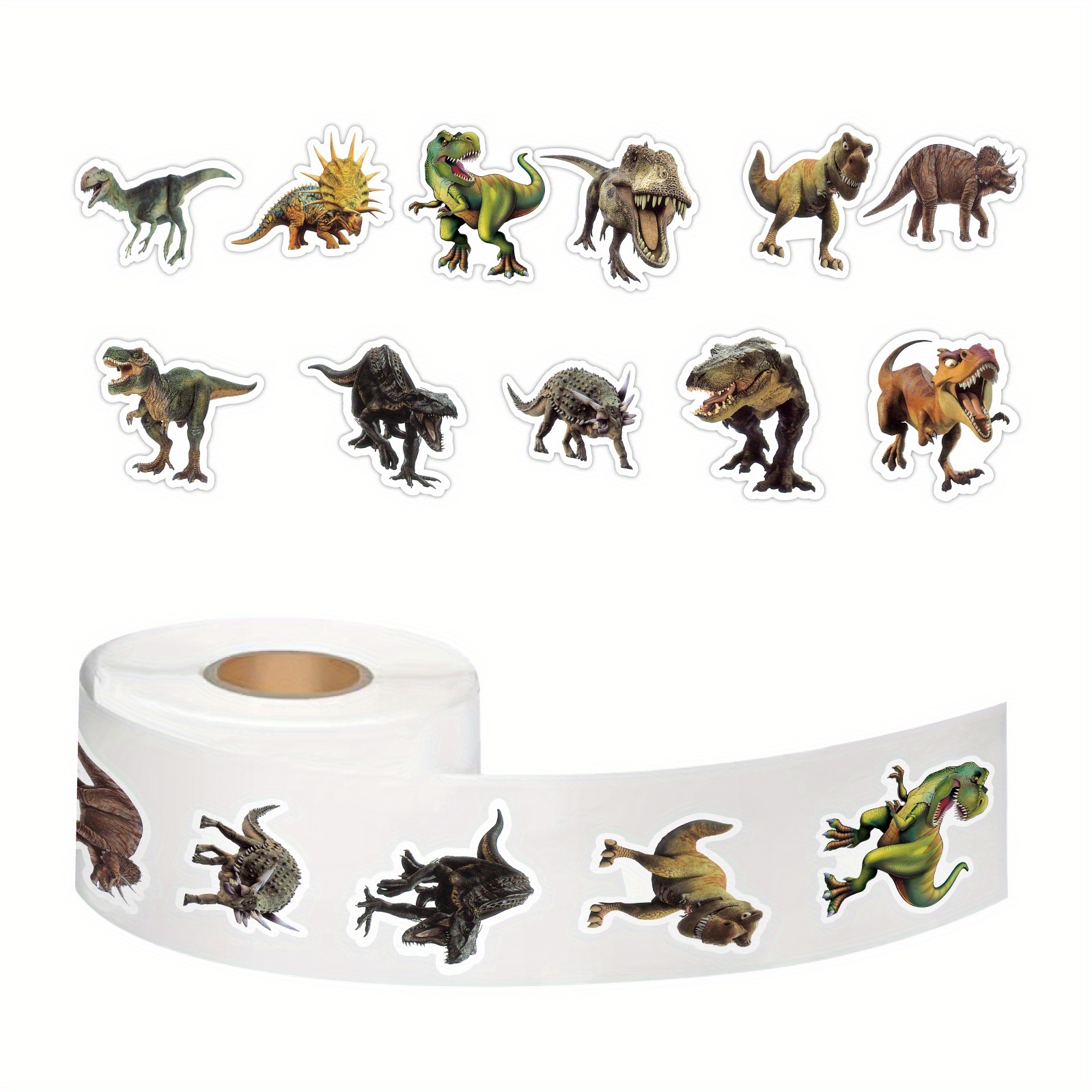 Dinosaur Realistic Sticker Roll Dinosaur Aesthetic Stickers - Temu ...