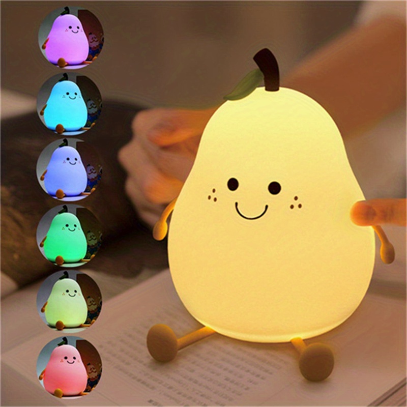 Cute Pet Shaped Night Light For Bedroom, Baby Feeding, Children With Clap  Control, Usb Rechargeable Led Cartoon Emotion Lamp (1pc)