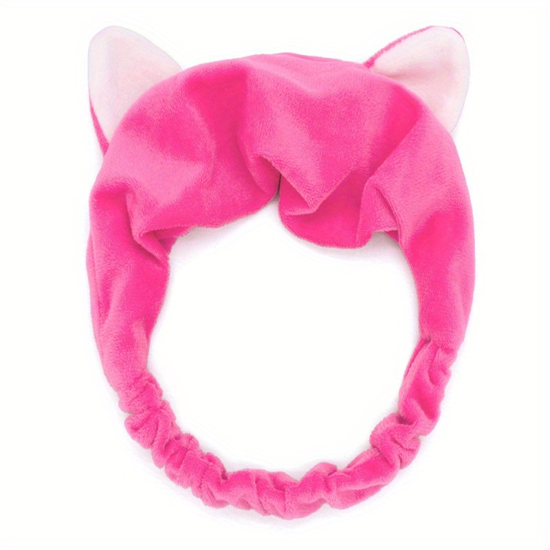 Cat Ears Headband Women Makeup Face Washing Cat Ears Bundle Headband