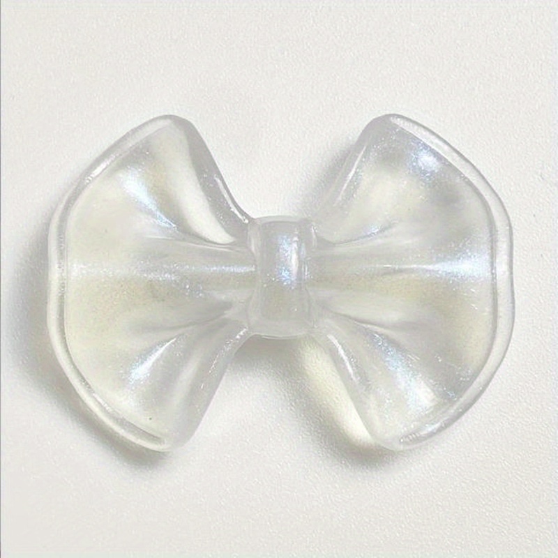 10pcs Luminous Fine Flashing Dumpling Leather Bow Beads for DIY