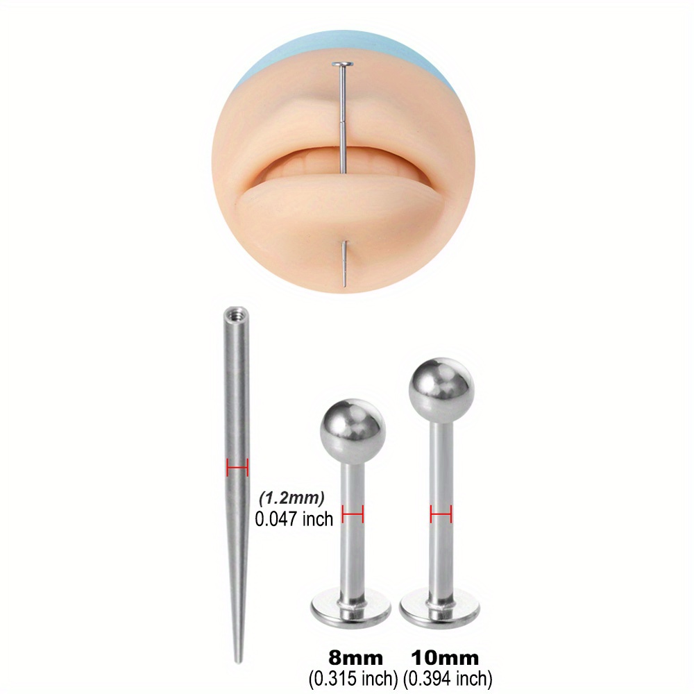  BESTEEL 3 Pcs 316L Surgical Steel Piercing Taper Insertion  Pins, Pop Taper Piercings Kit for Ear/Nose/Lip/Eyebrow/Belly/Nipple/Tongue Piercing  Changing Tool Stretcher, Stainless Steel, cubic zirconia : Beauty &  Personal Care