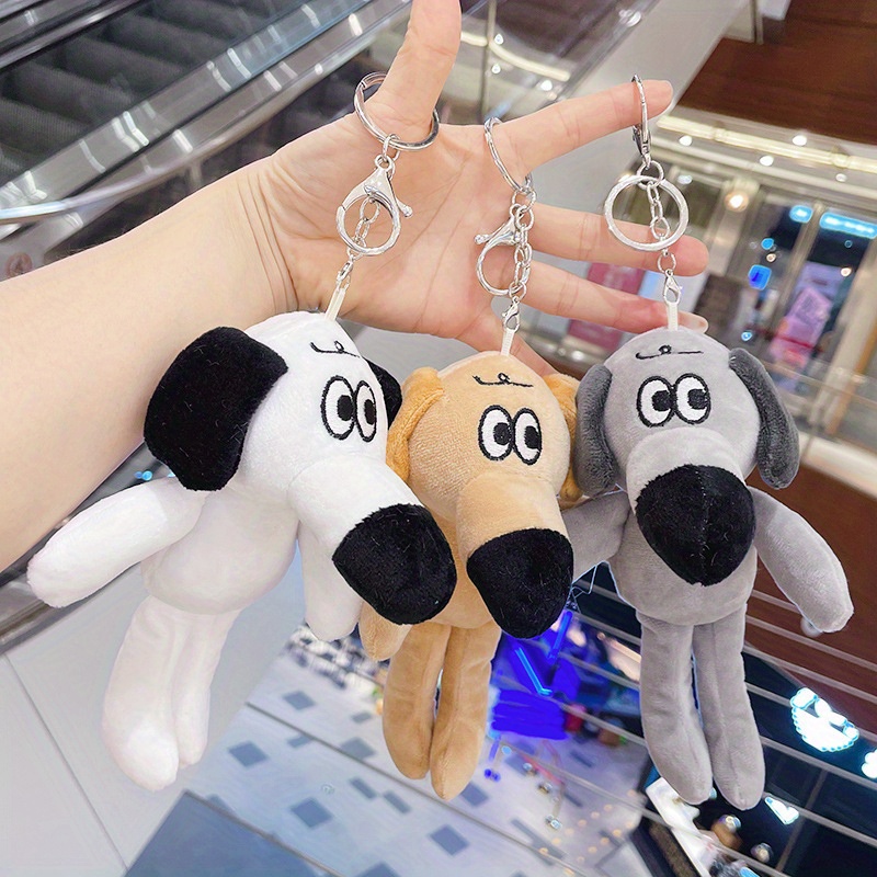 Temu Plush Proboscis Dog Doll Ornament, Backpack Plush Toy Grab Machine-Doll, Pendant, Small Keychain, Cute Little Animal Plush, Christmas Gifts