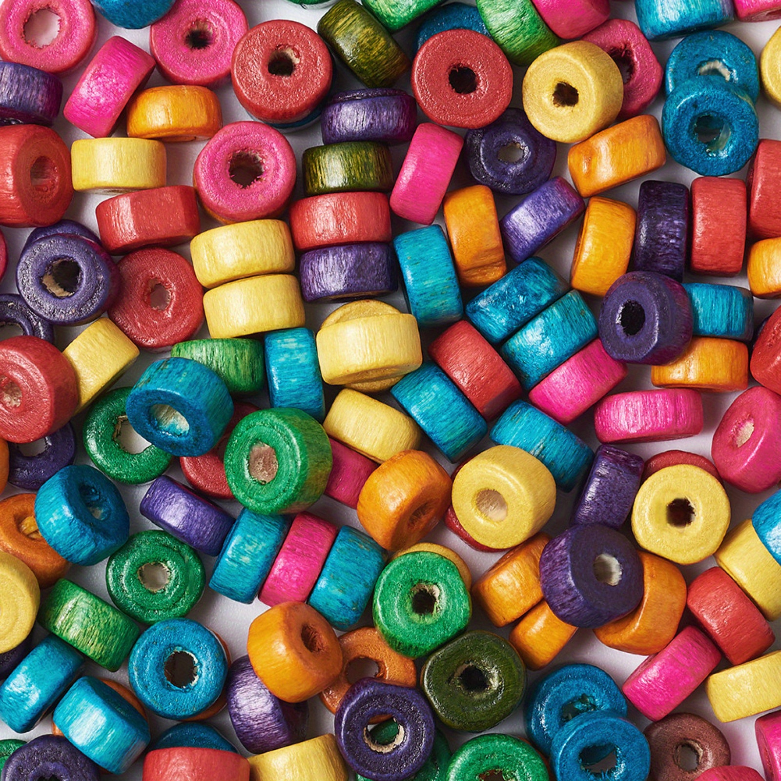 200pcs Flat Round Maple Wooden Dyed Beads, 6x3mm, Hole: 2mm Fashion For Diy Bracelet Necklace Other Decortaion Crafts Jewelry Making Supplies