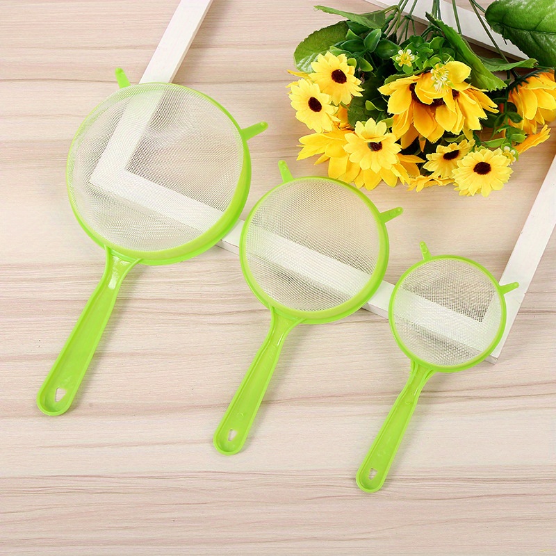 3pcs/Set Setaccio A Maglia In Plastica Con Manico, Colino Per Farina, Colino  Per Succhi E Tè, Accessori Per La Cucina Domestica Per La Cottura - Temu  Switzerland