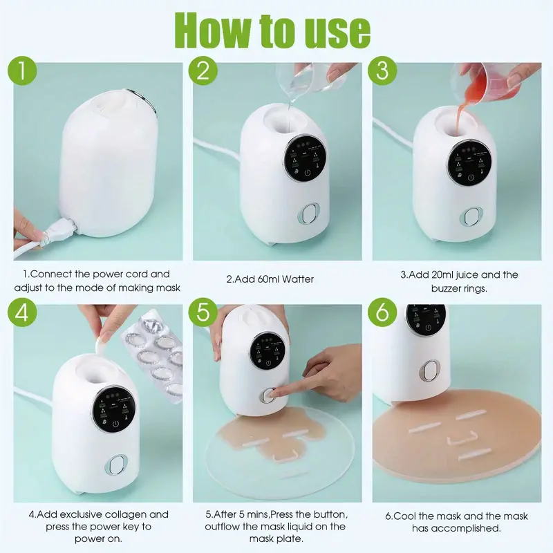 mini automatic fruit face mask maker diy natural vegetable milk facial masker beauty home spa details 9