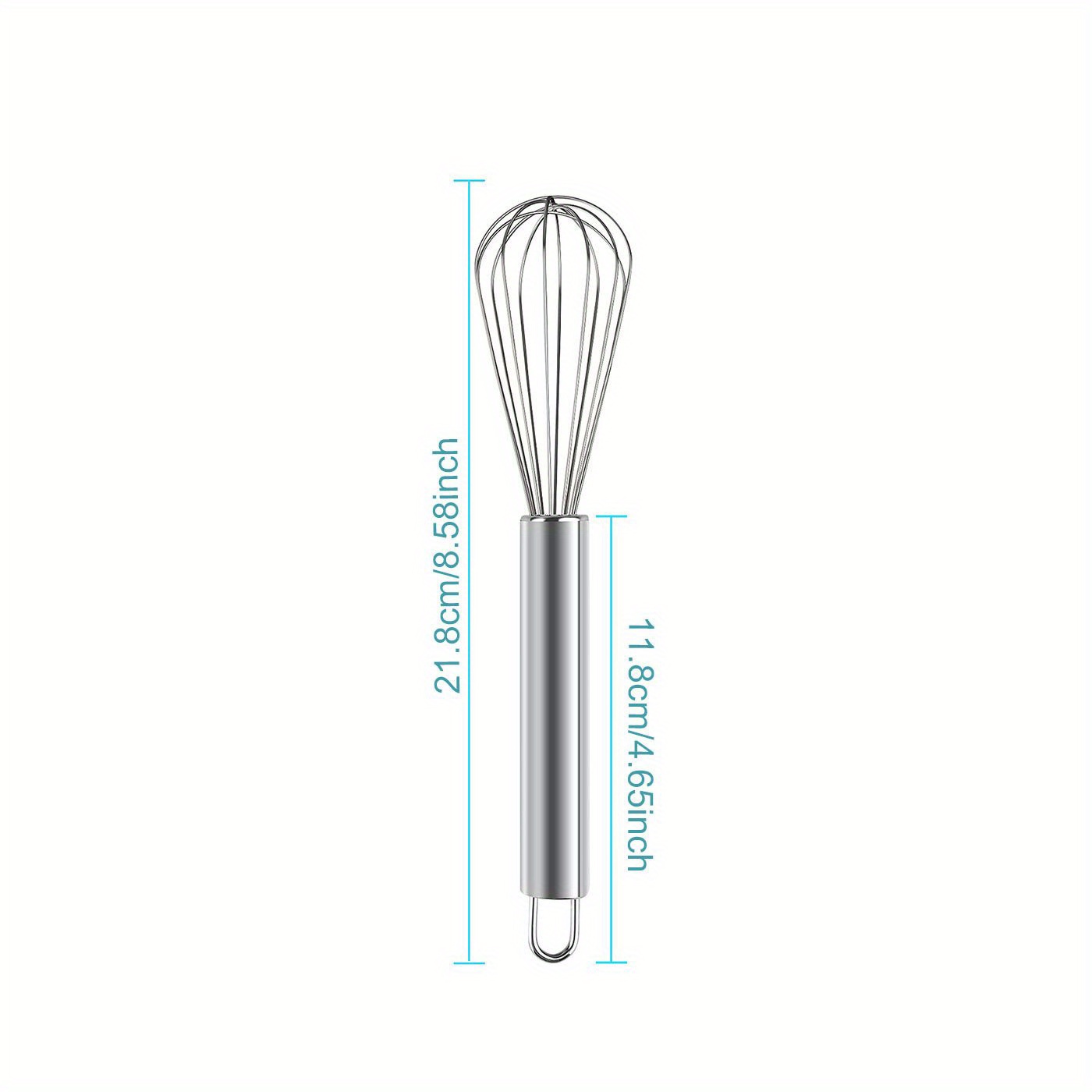 1pc Mini Stainless Steel Manual Egg Beater, Kitchen Whisking Tool