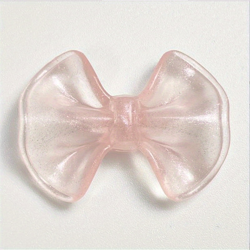 10pcs Luminous Fine Flashing Dumpling Leather Bow Beads for DIY