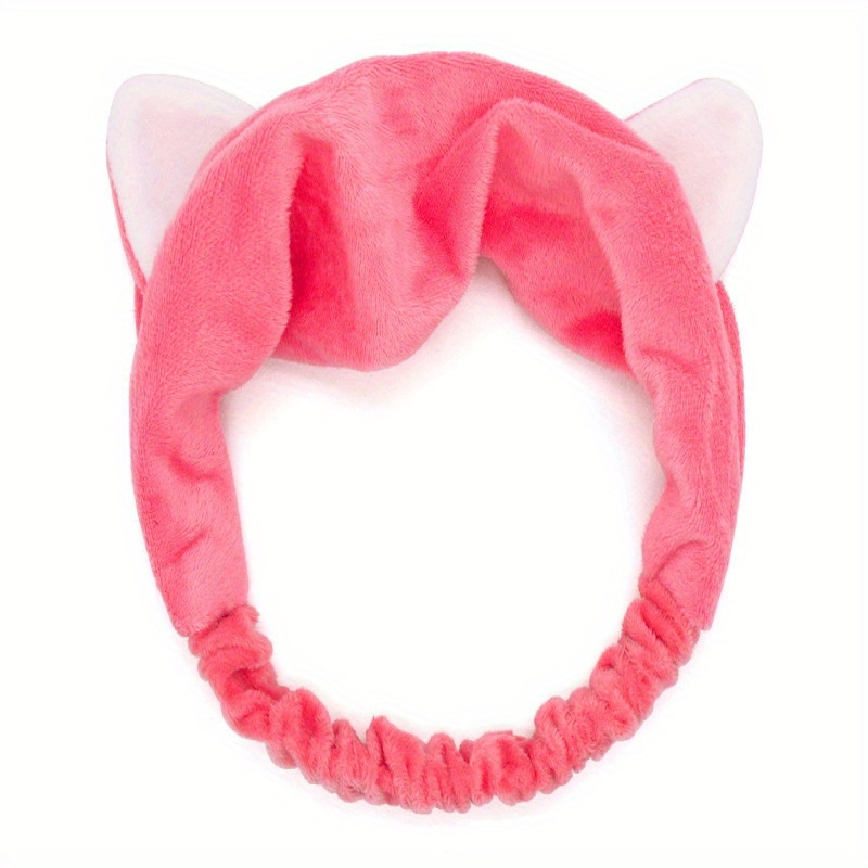 Cat Ears Headband Women Makeup Face Washing Cat Ears Bundle Headband