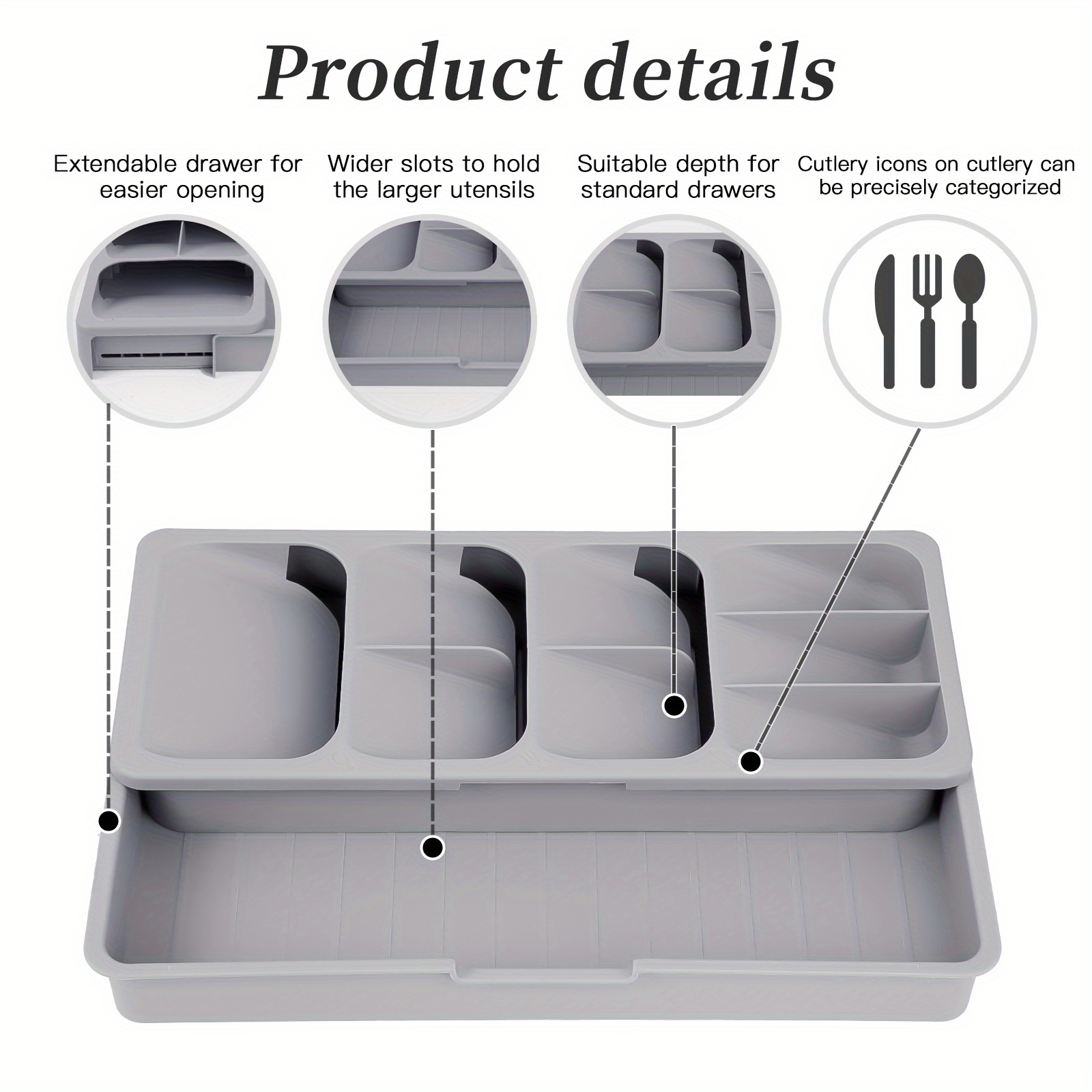 Maximize Your Kitchen Drawer Space With This Expandable - Temu