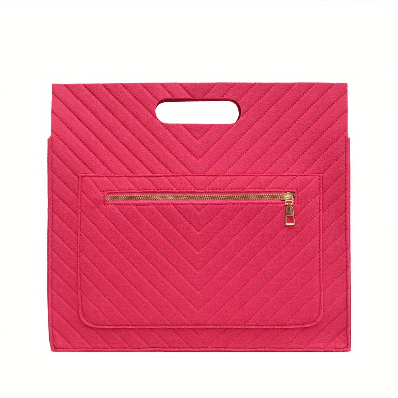 Solid Color Versatile Tote Bag, Striped Embossed Zipper Handbag, Large  Capacity Square Tote Bag - Temu United Arab Emirates