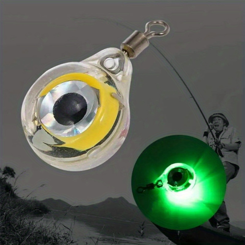 LED Fish Lamp Mini Fishing Lure Light LED Deep Drop Underwater Eye Shape  Luminous Lamp Fishing Gathering Attraction Fishing Supplies KAESI