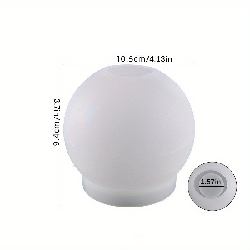 Image of Tealight Candle Holder Resin Molds, 4 Inch And 3.2 Inch Tea Light Holder Molds, Large Sphere Epoxy Resin Mold For Diy Wedding Home Table Decor