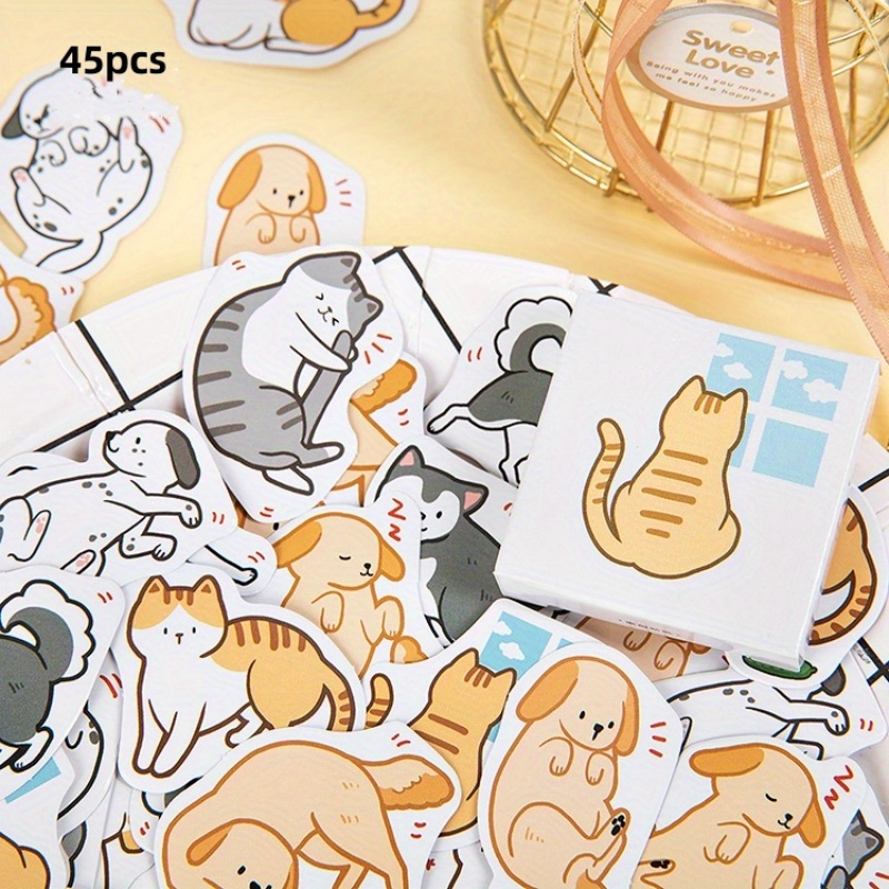 90 Pieces Kawaii Cat Mini Size Sticker for journaling,Small DIY Decoration Cute Stickers for Phone Case Laptop Scrapbook Suitcase Diary Notebooks