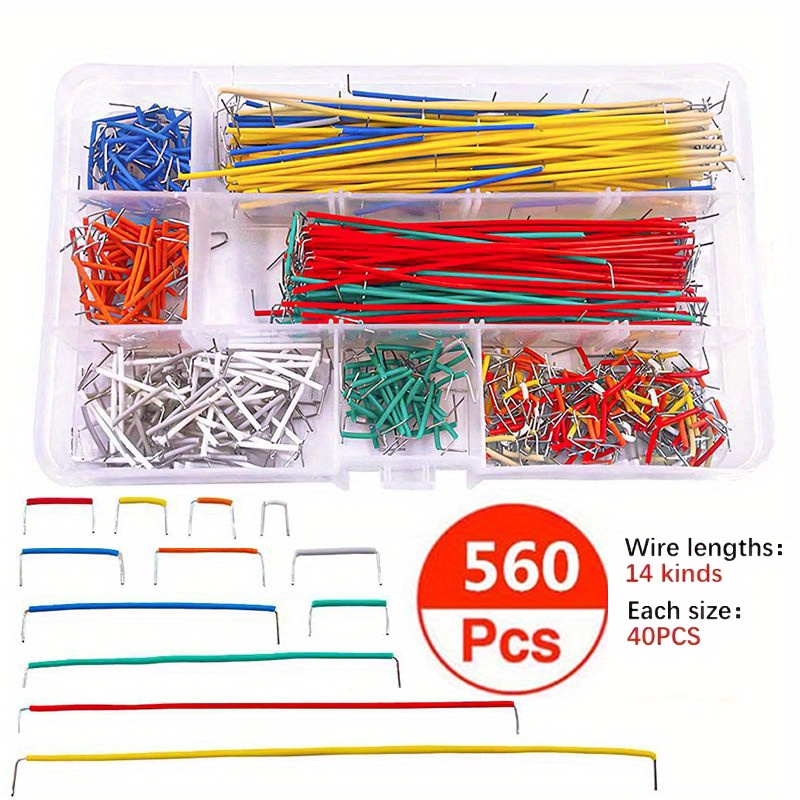 Nodemcu Lua 560pcs Jump Wire Kit For Electronic Breadboard Circuit Jump Wire Kit, 14 Vaules, 2-125mm For Welding Circuit