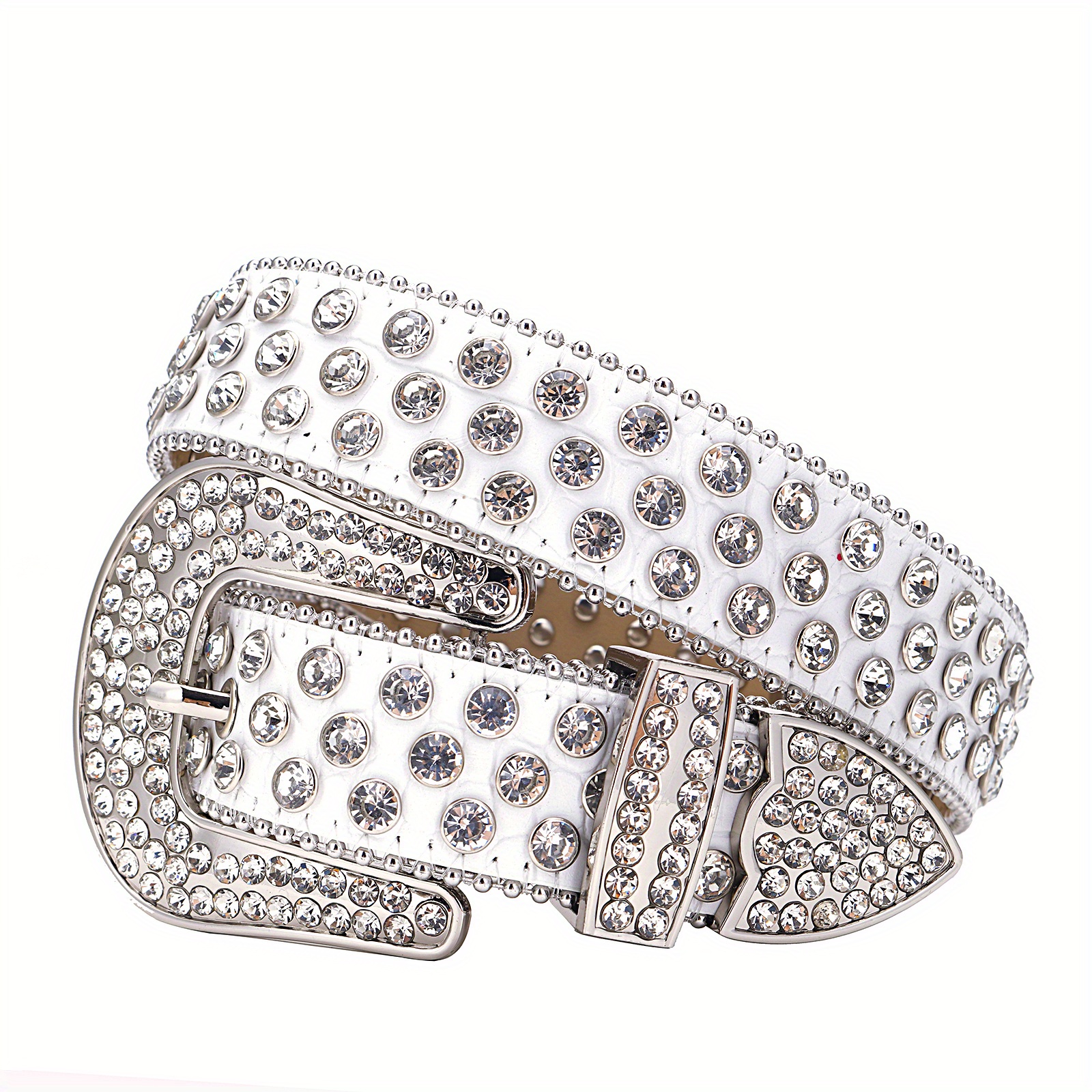 Ladies Mens Luxury Straps Diamond Belts Western Crystal Encrusted