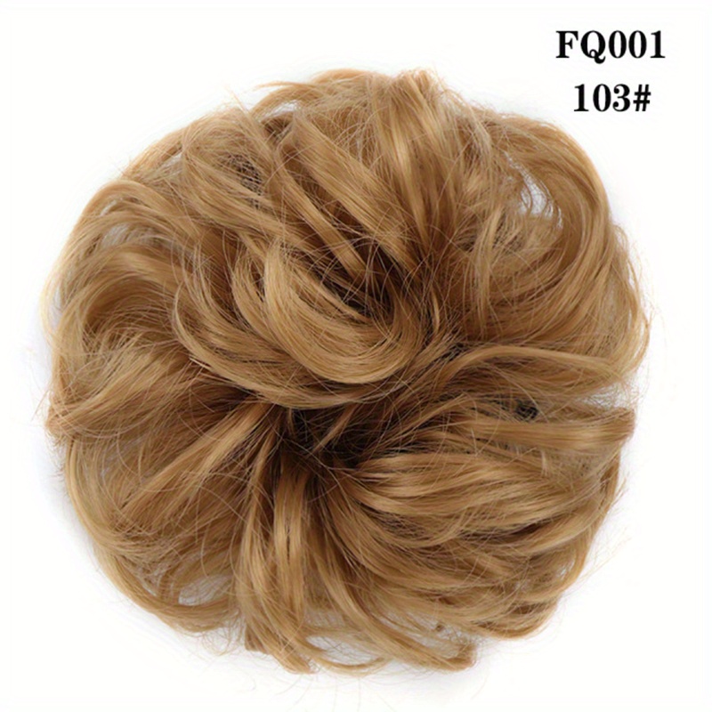 Curly Synthetic Messy Chignon Brown Hair Bun