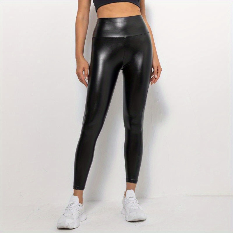 Vintage High Waist PU Leather Yoga High Waisted Leather Leggings With Pocket  For Women Cute And Long From Beke, $18.16