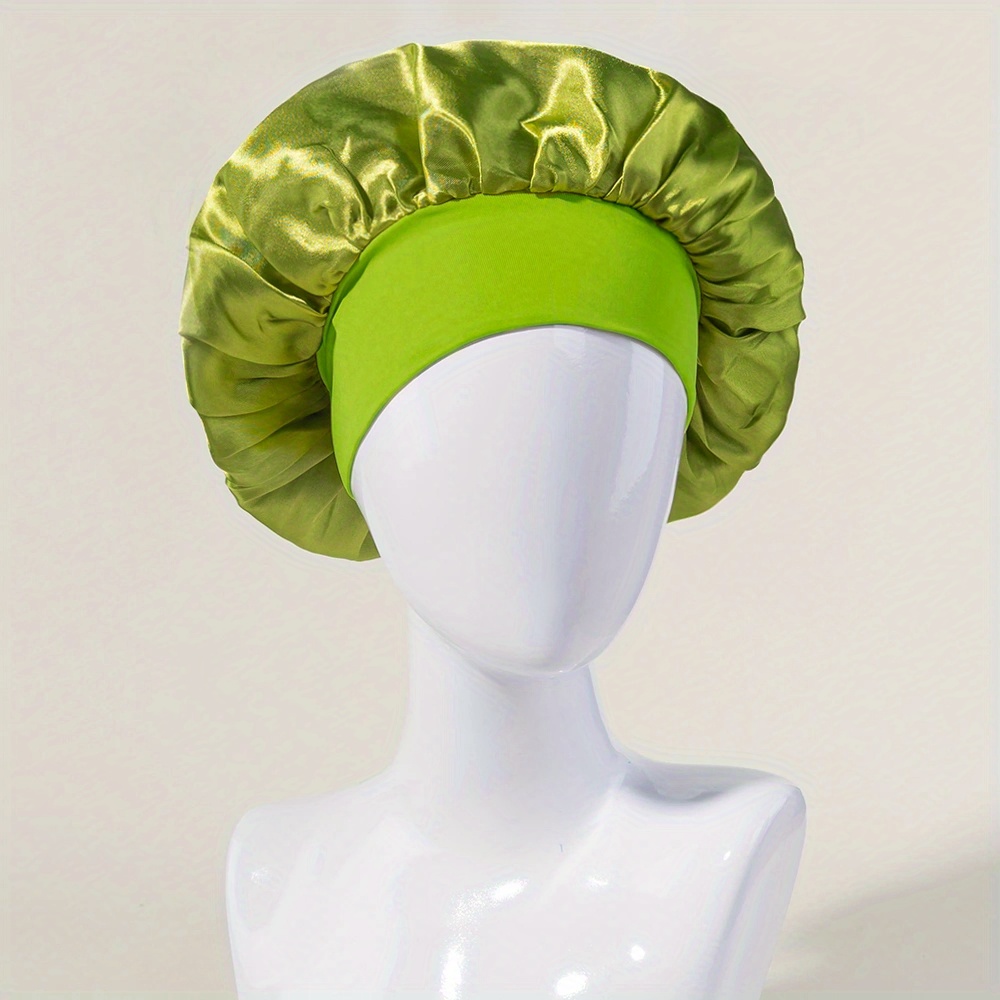 Gorro para dormir de seda y liso suave para mujer Gorro para dormir para el  cuidado del cabello Verde Yuyangstore Sombrero de seda satén dormir