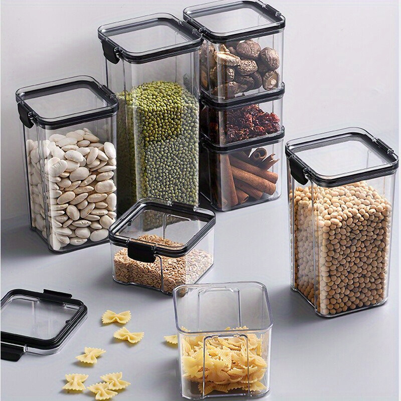 Food Storage Containers Lids Clear Airtight Food Jars - Temu