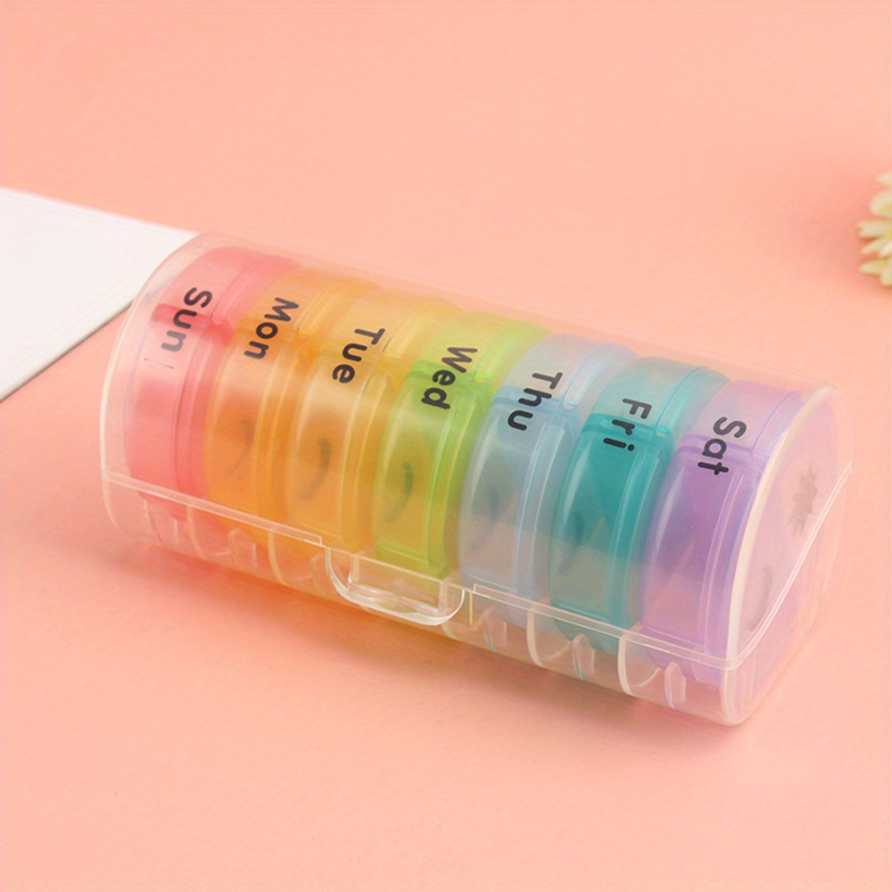 Pill Box Portable Sealed Large-capacity Mini Sub-package Box Portable Pill  Storage Box Small Medicine Cutter One Week Pill Box - Temu