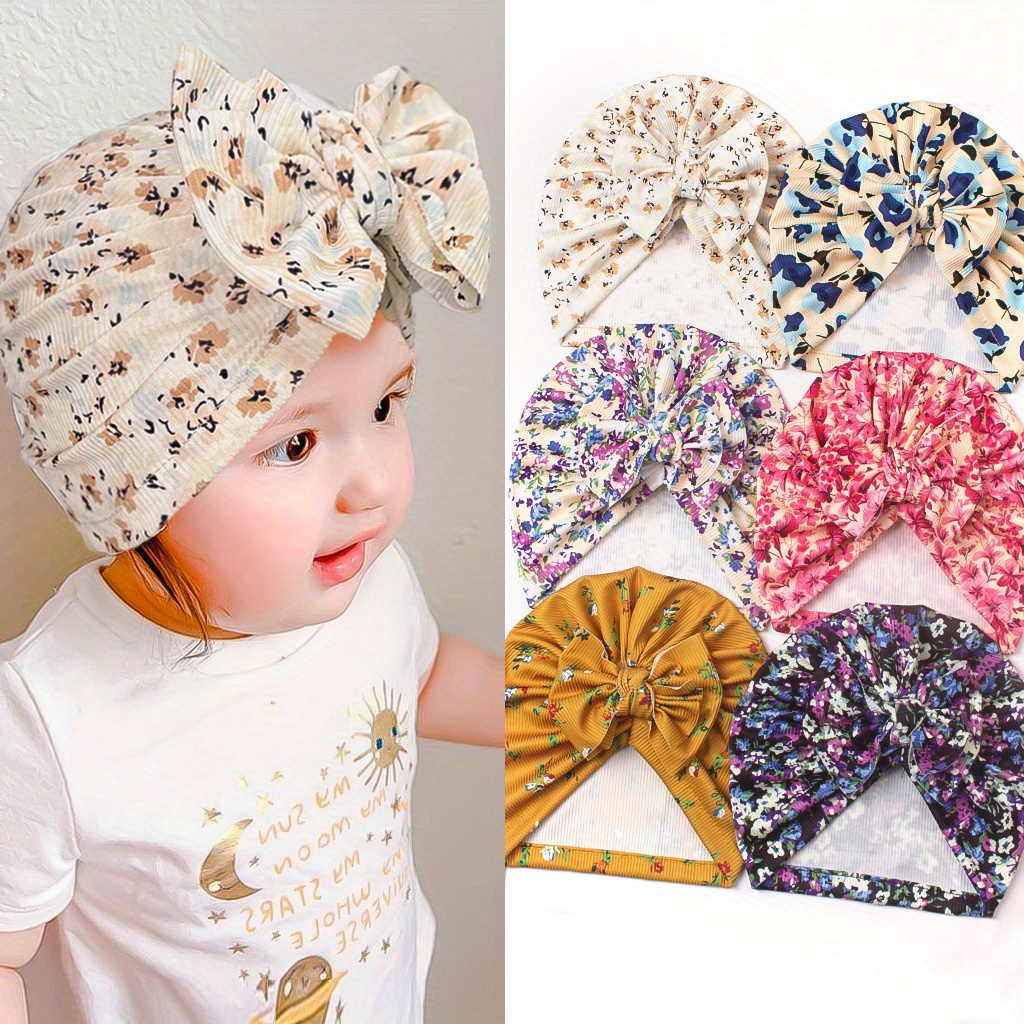 Turbante Estampado Floral Anudado Lazo Ideal Bebés Niñas - Temu