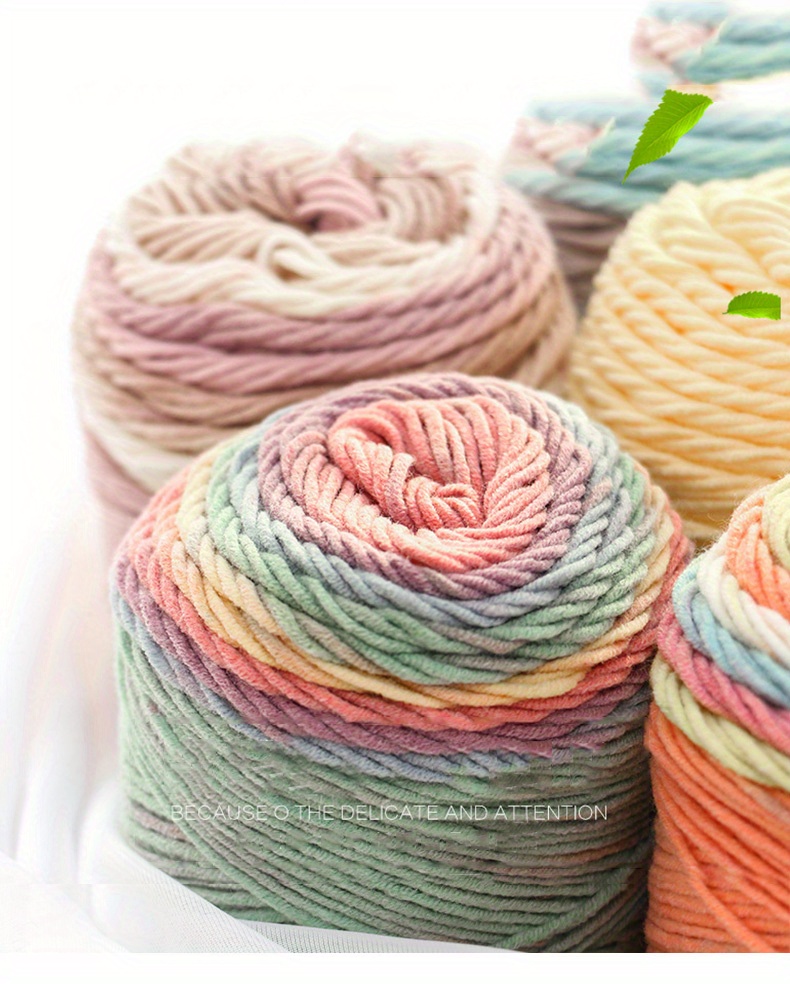 Milk Cotton Multicolor Yarn Rainbow Color 5 stranded Yarn - Temu