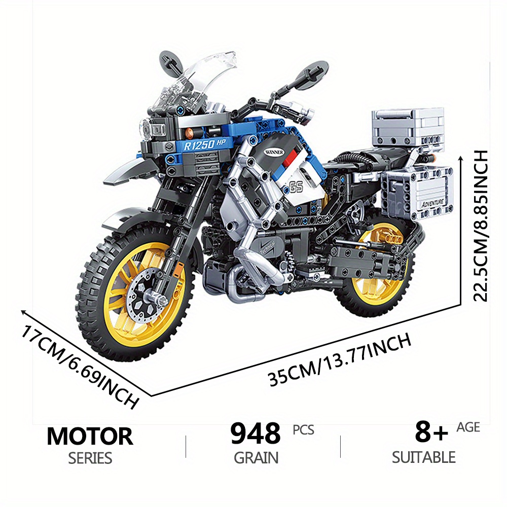 Moto à Assembler Modèle Briques Jouets Collection pour Garçons