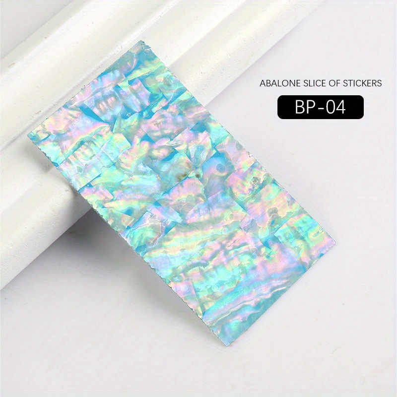 Abalone Shell Slice Nail Sticker Flakes Adhesive Decals Manicure DIY Nail Art