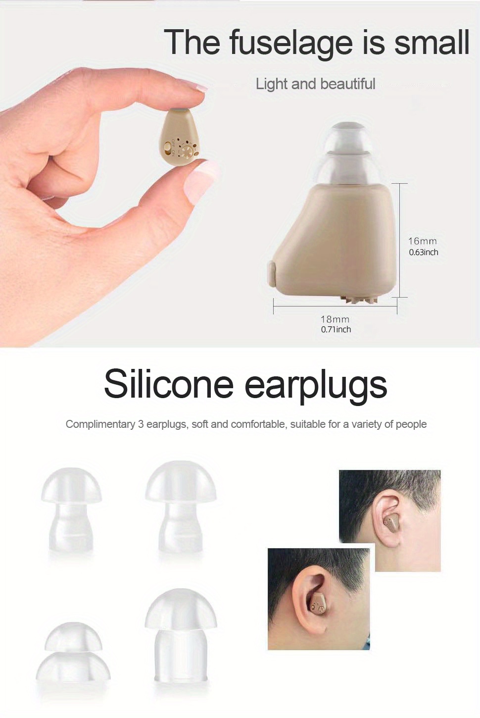 Hear Better With Comfort: Mini Wireless Recessed Charging Hearing Aid ...