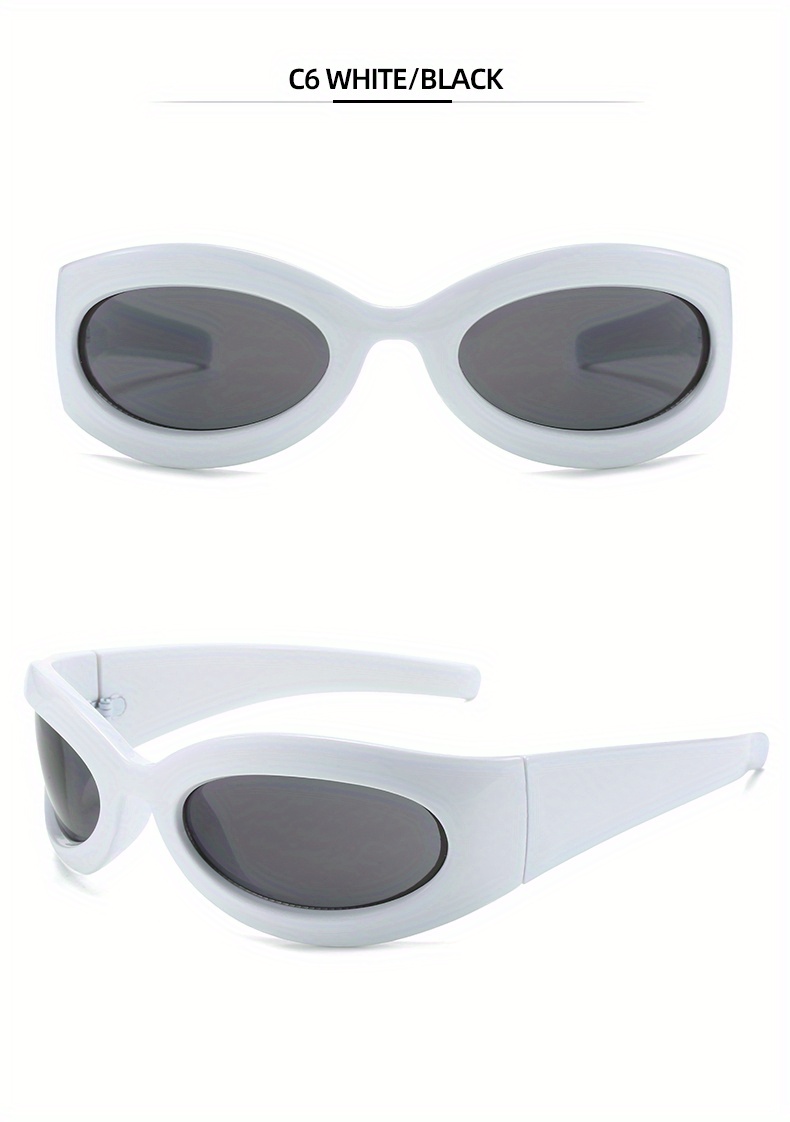 Y2k Wrap Around Fashion Sunglasses For Women Men One piece - Temu