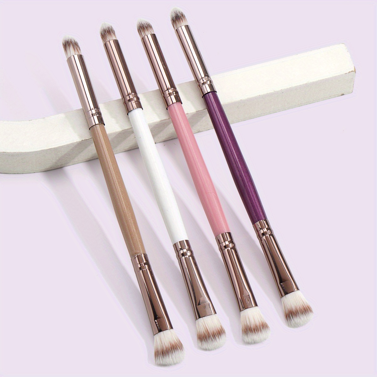 4pcs Professional Eye Makeup Brush Set, Soft Bristle Makeup Brushes, Eyeshadow Brush, Concealer Brush, Blending Brush, Portable Travel Makeup Tools
