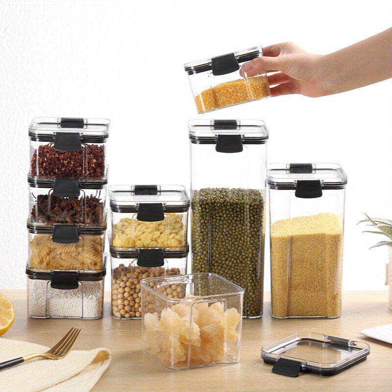 Food Storage Containers Lids Clear Airtight Food Jars - Temu