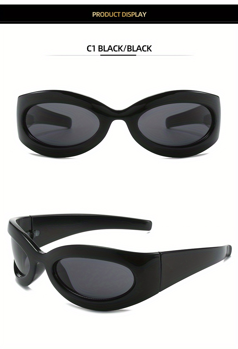 Y2k Wrap Around Fashion Sunglasses For Women Men One piece Temu