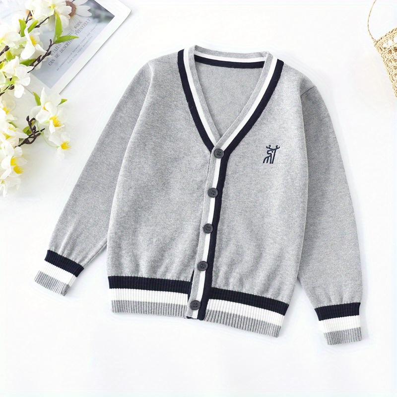Boys Solid Hooded Cardigan