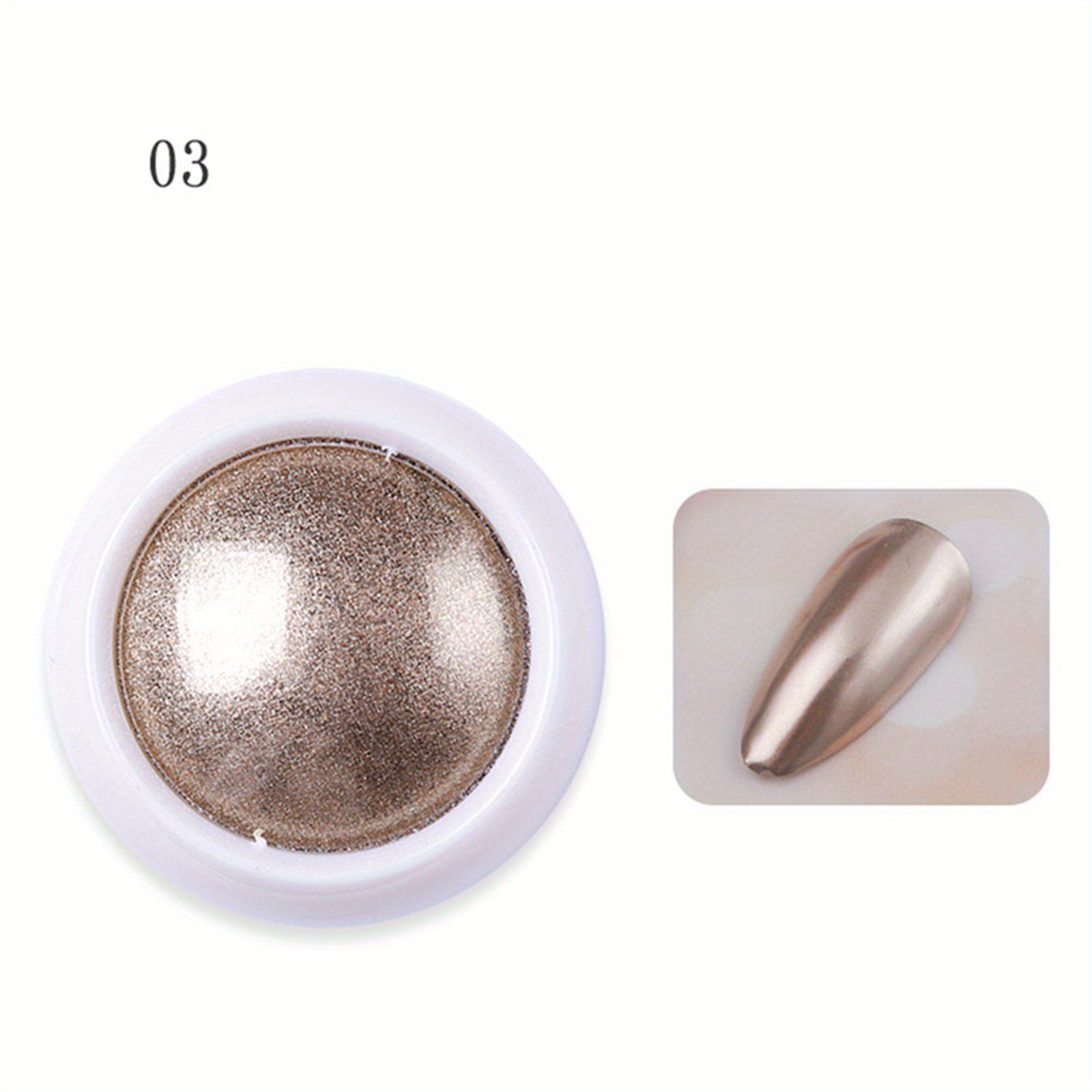 6 Colors Holographic Rose Gold Chrome Nail Powder With Eyeshadow