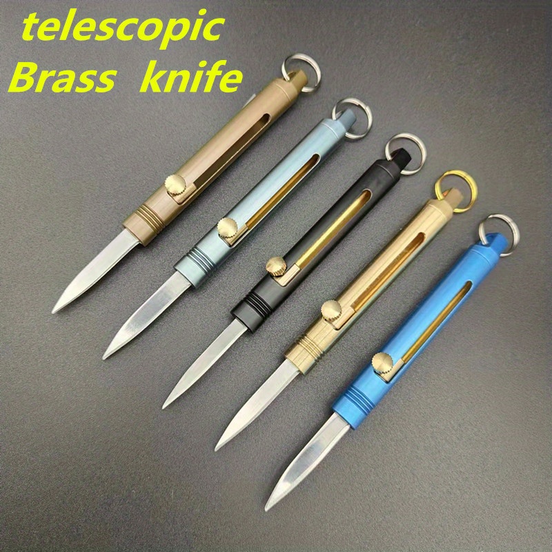 Extérieur Brass Color Wood Little Straight knife Sharp Guard Key