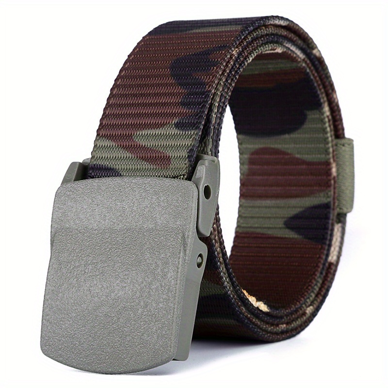 Men's Nylon Non-slip Wearable Camouflage Canvas Woven Belt, For
