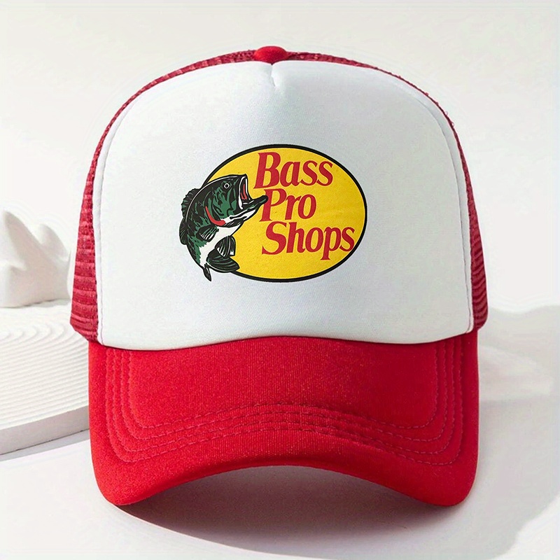 Bass Carp Print Baseball Outdoor Sunshade Fishing Hat - Temu Australia