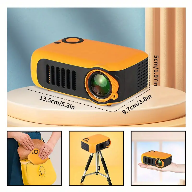 a2000 mini projector with full hdmi and usb compatibility small and powerful perfect for home theater details 1