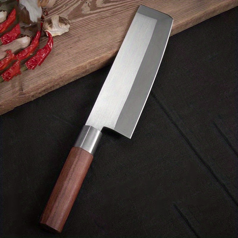 8 Inch Steel Kitchen Knives Meat Vegetable Cutter Janpanese Sharp Blade  Color Wood Handle Household Gifts Slicing knife Cleaver Knife Cooking Tool  Blade Kitchen Knife Chef's Meat Cleaver Butcher Knife Vegetable Cutter
