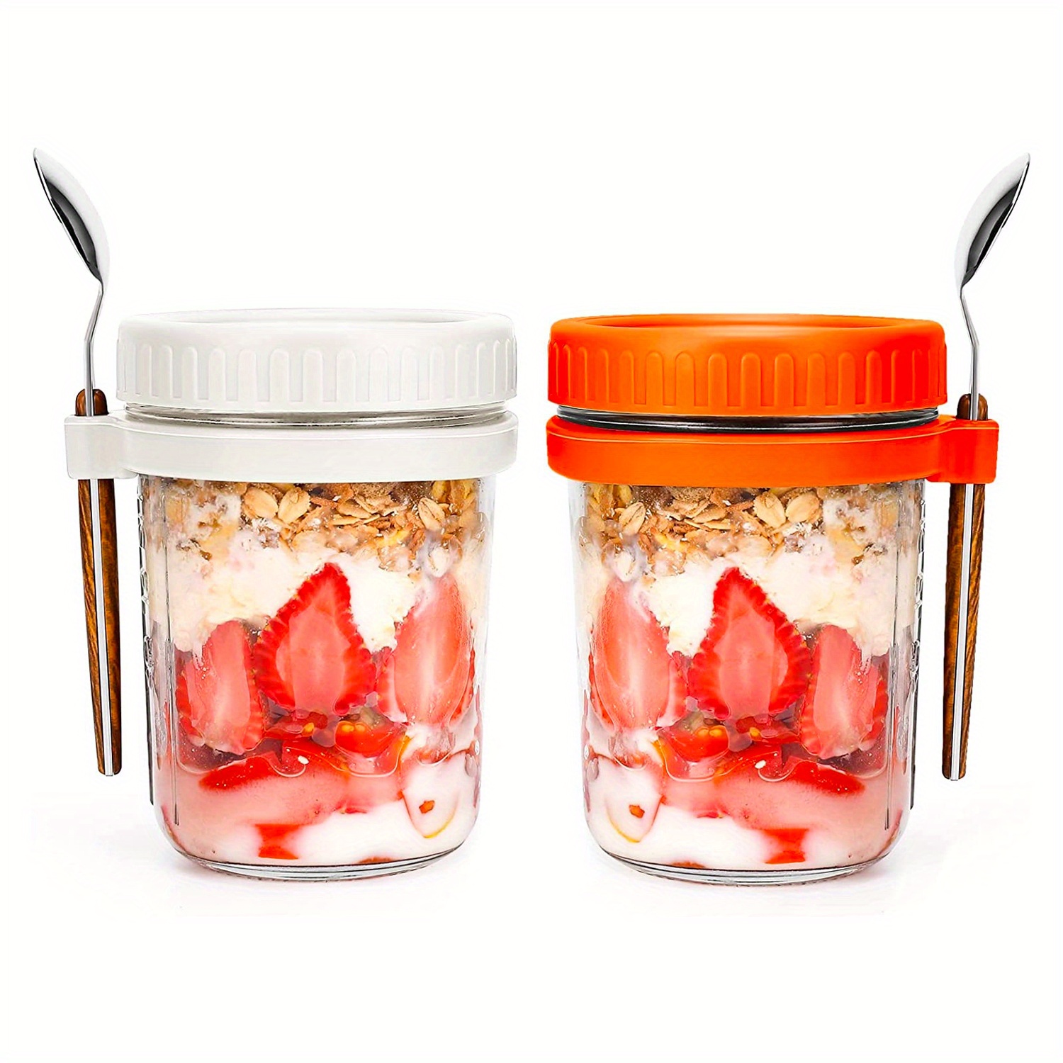 Overnight Oats Containers With Lids Portable Overnight Oats - Temu