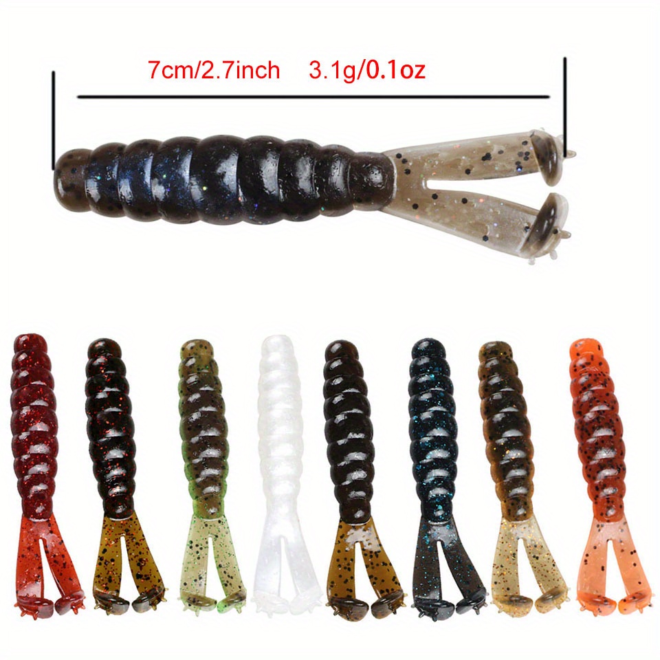 Pesca Predatoria SG Store 6 Esche Silicone Soft Bait - 7,5cm Per Spigole E Pesci Predatori Esca Coda Forcella
