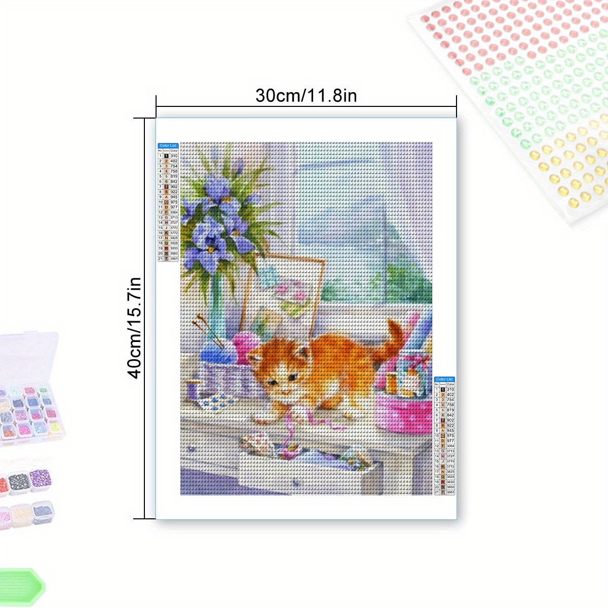 Sparkly Selections Beginner Sparkly Cat Diamond Painting Kit, Square  Diamonds