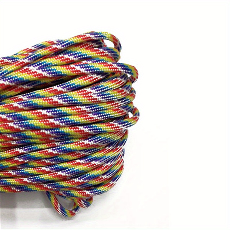 Colorful Rainbow Cord Parachute Cord Paracord Tie Dye Style Type III 7  Strand 550 Paracord 31meters
