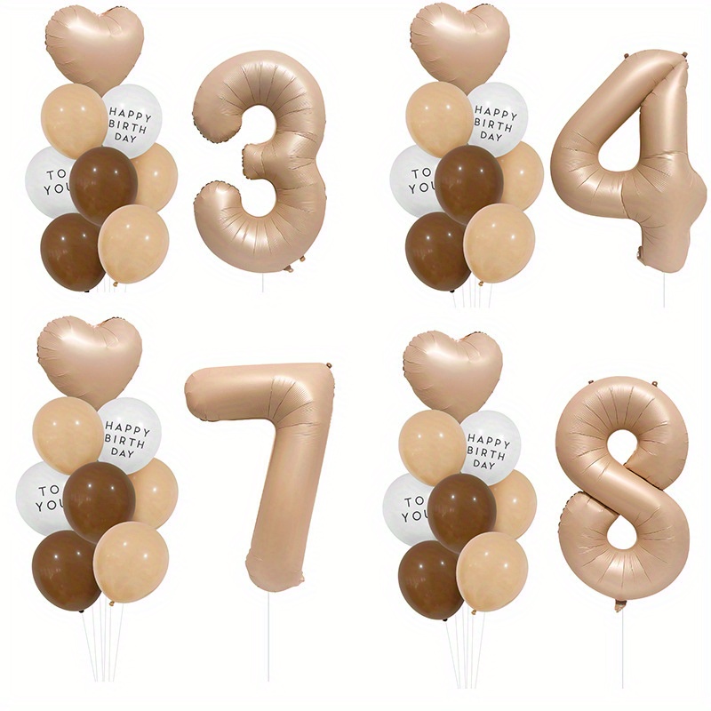 1 pièce ballons beige caramel ballons couronne de fête - Temu Belgium