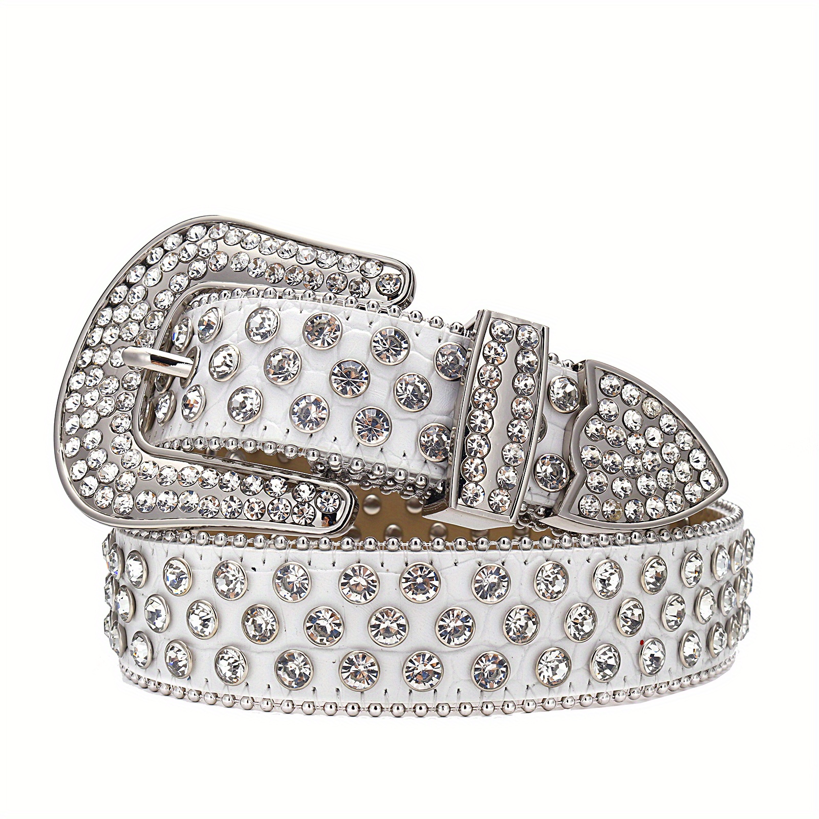 Men's Women's Sparkle Fashion Rhinestone Belt Western Cowboy