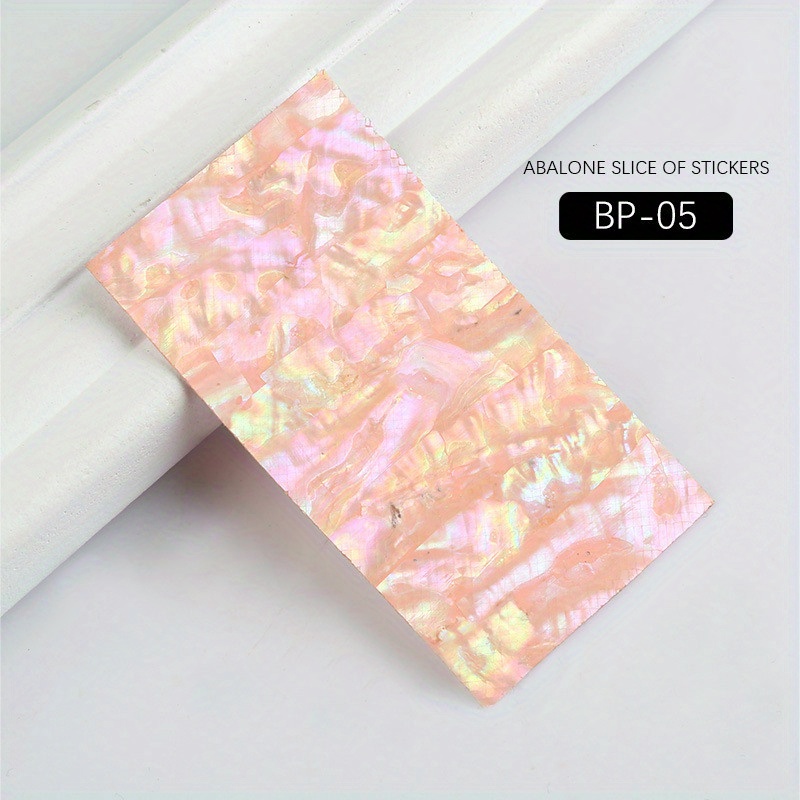 Abalone Shell Slice Nail Sticker Flakes Adhesive Decals Manicure DIY Nail Art