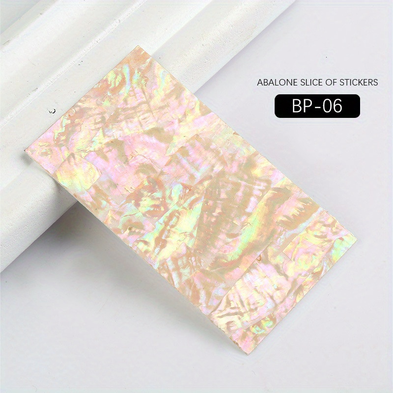 Abalone Shell Slice Nail Sticker Flakes Adhesive Decals Manicure DIY Nail Art