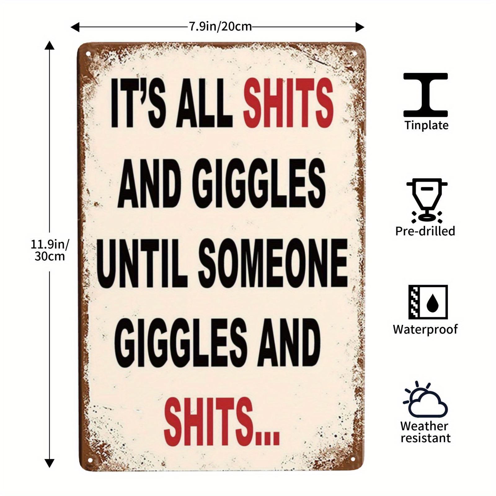 Kitchen Giggles Hanging Wall Sign