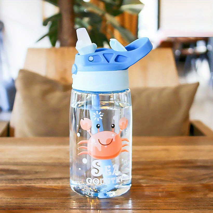 480ML Kids Water Cup Creative Cartoon Baby Feeding Cups With Straws  Leakproof Water Bottles Outdoor Portable Children's Cups